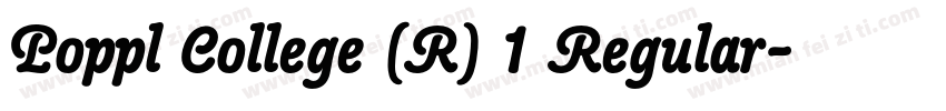 Poppl College (R) 1 Regular字体转换